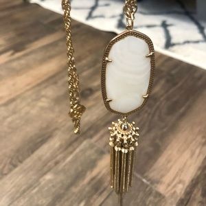 Kendra Scott Rayne Long Pendant Necklace, White